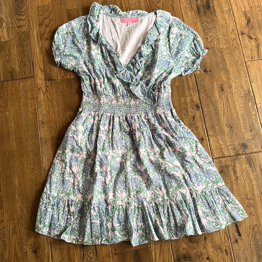 A line floral dress